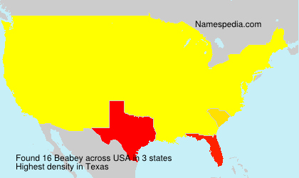 Surname Beabey in USA