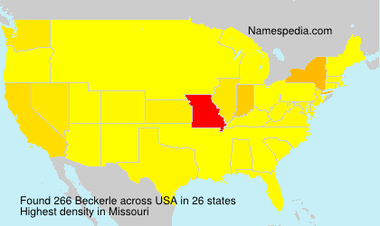 Surname Beckerle in USA