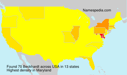Surname Beckhardt in USA