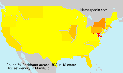 Surname Beckhardt in USA Surname Beckhardt in USA