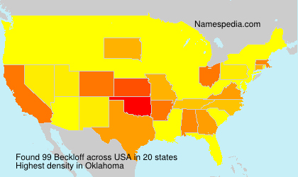 Surname Beckloff in USA