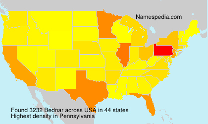 Surname Bednar in USA