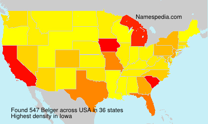 Surname Belger in USA
