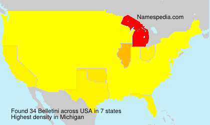 Surname Belletini in USA Surname Belletini in USA