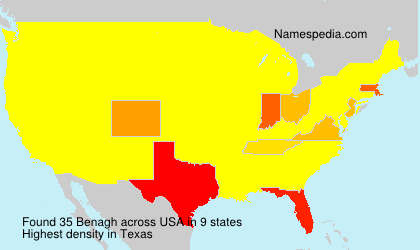 Surname Benagh in USA