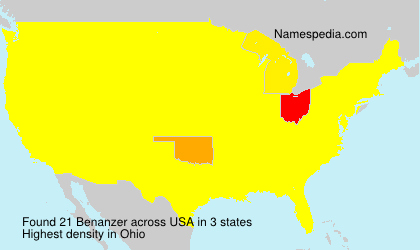 Surname Benanzer in USA