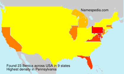 Surname Benica in USA