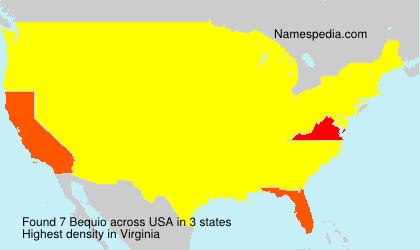 Surname Bequio in USA