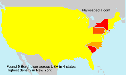 Surname Bergheiser in USA