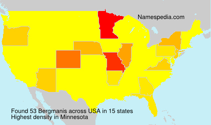 Surname Bergmanis in USA