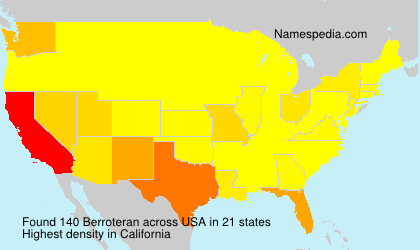 Surname Berroteran in USA