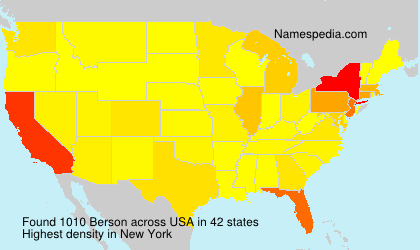 Surname Berson in USA
