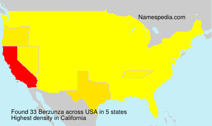 Surname Berzunza in USA Surname Berzunza in USA