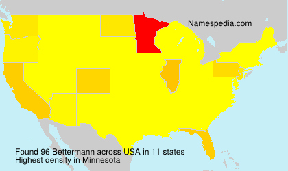 Surname Bettermann in USA
