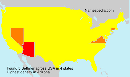 Surname Bettmer in USA