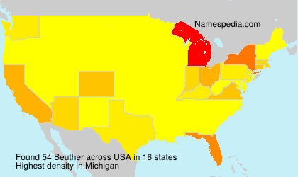 Surname Beuther in USA