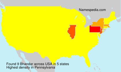 Surname Bhandar in USA