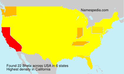 Surname Bhela in USA