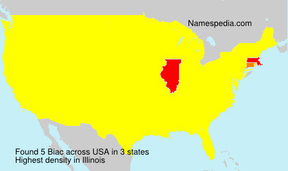 Surname Biac in USA