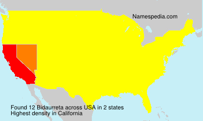 Surname Bidaurreta in USA