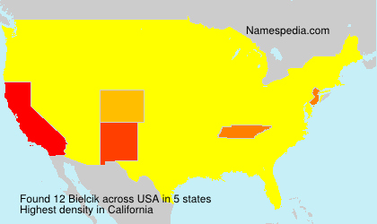 Surname Bielcik in USA