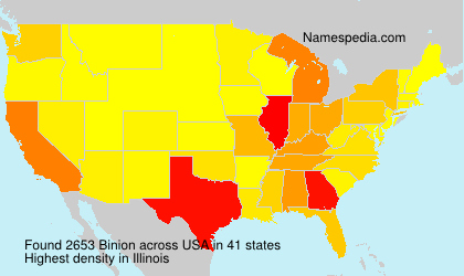 Surname Binion in USA