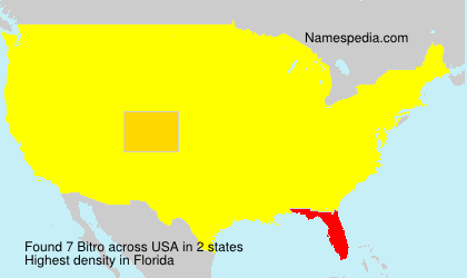 Surname Bitro in USA Surname Bitro in USA