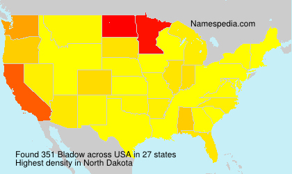 Surname Bladow in USA