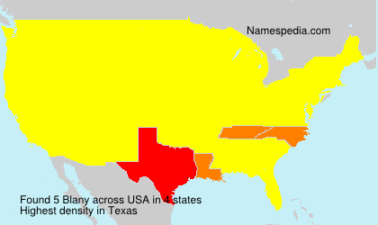 Surname Blany in USA Surname Blany in USA