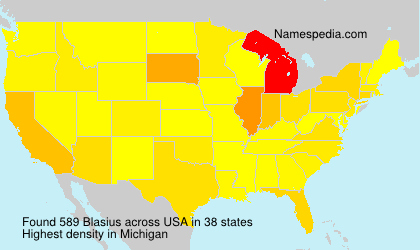 Surname Blasius in USA