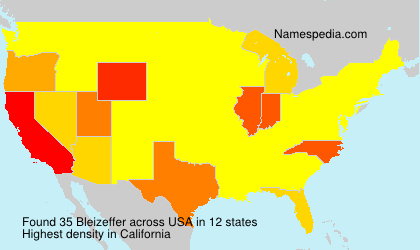 Surname Bleizeffer in USA