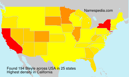 Surname Bleyle in USA