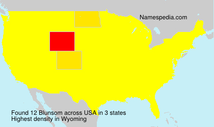 Surname Blunsom in USA