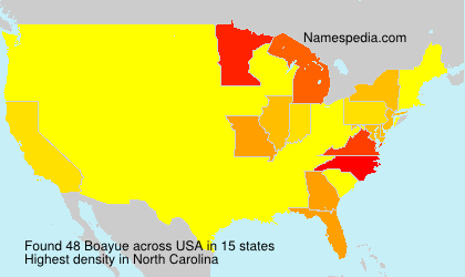 Surname Boayue in USA Surname Boayue in USA