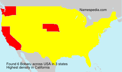 Surname Bobaru in USA