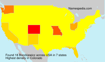 Surname Boczkiewicz in USA