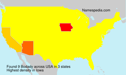 Surname Bodady in USA