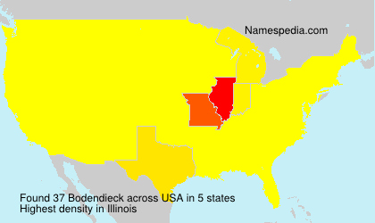 Surname Bodendieck in USA