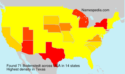 Surname Bodenstedt in USA