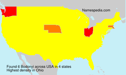 Surname Bodonyi in USA