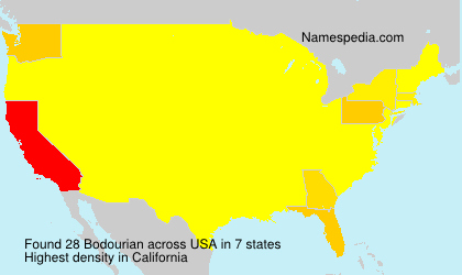 Surname Bodourian in USA Surname Bodourian in USA