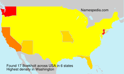 Surname Boekholt in USA