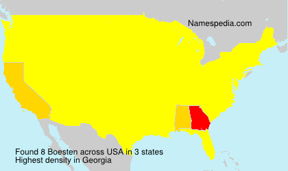 Surname Boesten in USA