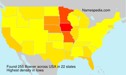 Surname Boever in USA