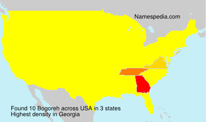 Surname Bogoreh in USA Surname Bogoreh in USA