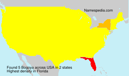Surname Bogoya in USA