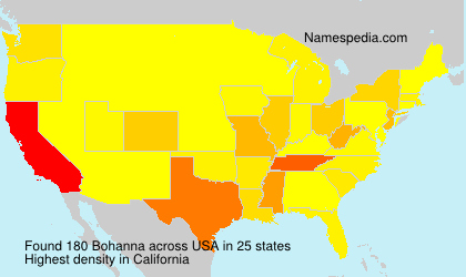 Surname Bohanna in USA