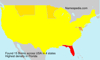 Surname Boinis in USA