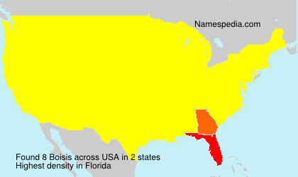 Surname Boisis in USA Surname Boisis in USA