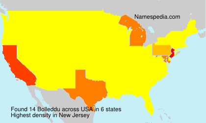 Surname Bolleddu in USA Surname Bolleddu in USA